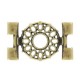 Cymbal ™ DQ metall Connector Detis für Tila Perlen - Antik Bronze